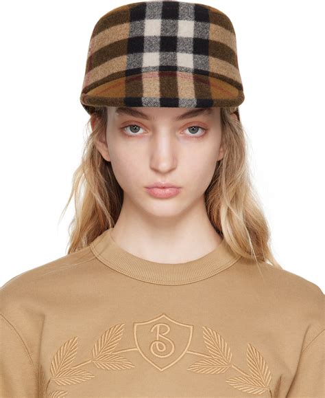 burberry brown hat|burberry technical check hat.